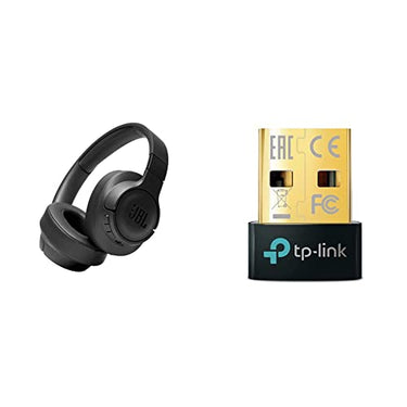 JBL Tune 760 NC – Bluetooth over-ear headphones in black with active noise cancellation & TP-Link UB500 Nano USB Bluetooth 5.0 adapter dongle (for PC laptop desktop computer) on sale